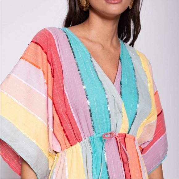 Sundress Deva Maxi Striped & Sequin Rainbow Dress - Picture 4 of 9